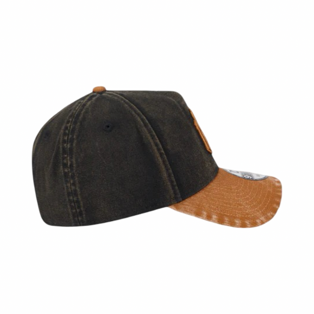 New Era 9Forty A-Frame Washed Earthtones New York Yankees Black Brown Snapback Cap