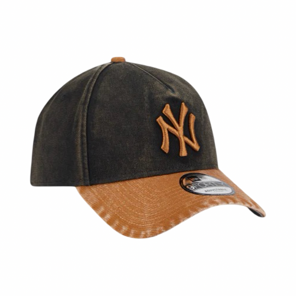New Era 9Forty A-Frame Washed Earthtones New York Yankees Black Brown Snapback Cap