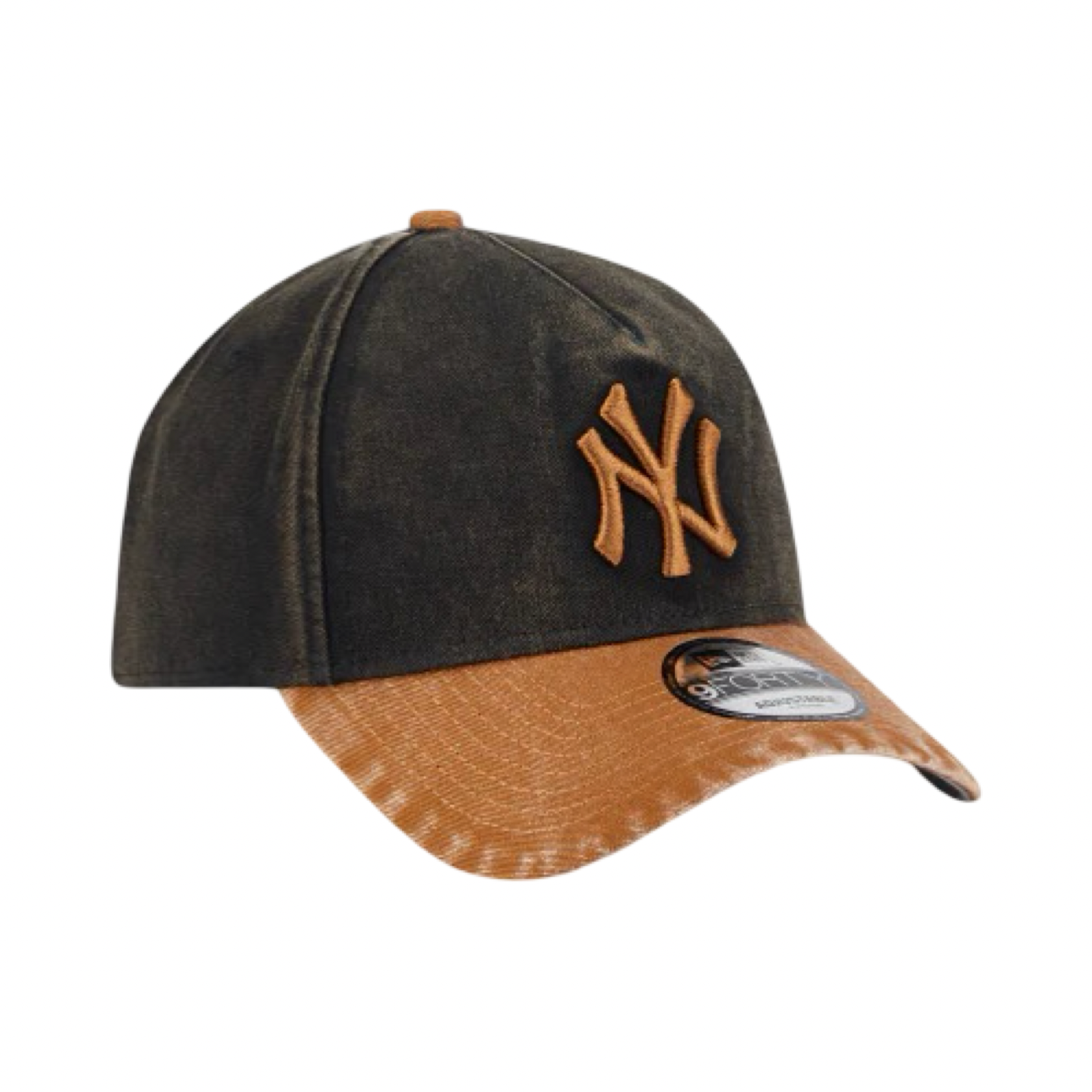 New Era 9Forty A-Frame Washed Earthtones New York Yankees Black Brown Snapback Cap