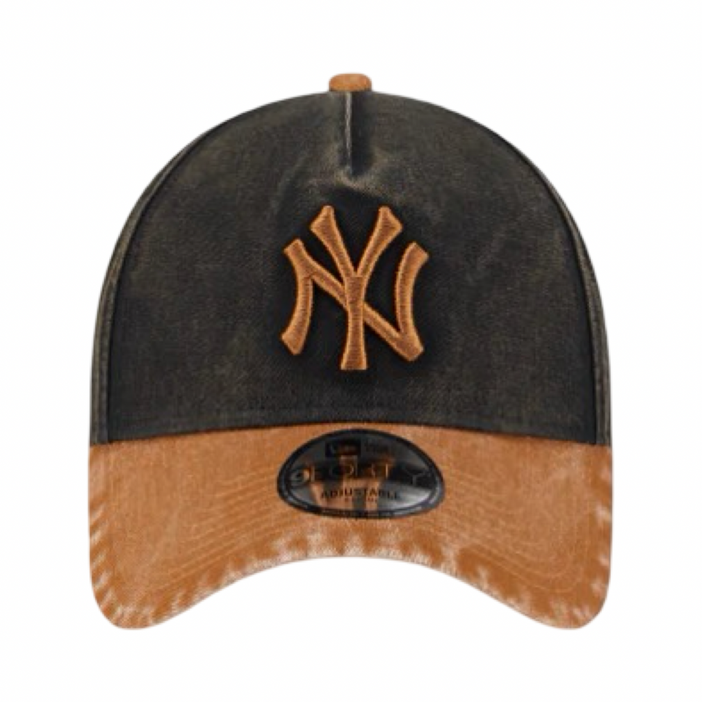 New Era 9Forty A-Frame Washed Earthtones New York Yankees Black Brown Snapback Cap
