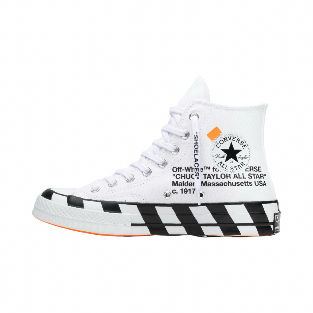 Converse x OFF WHITE Chuck 70 Hi White Cone Black 163862C