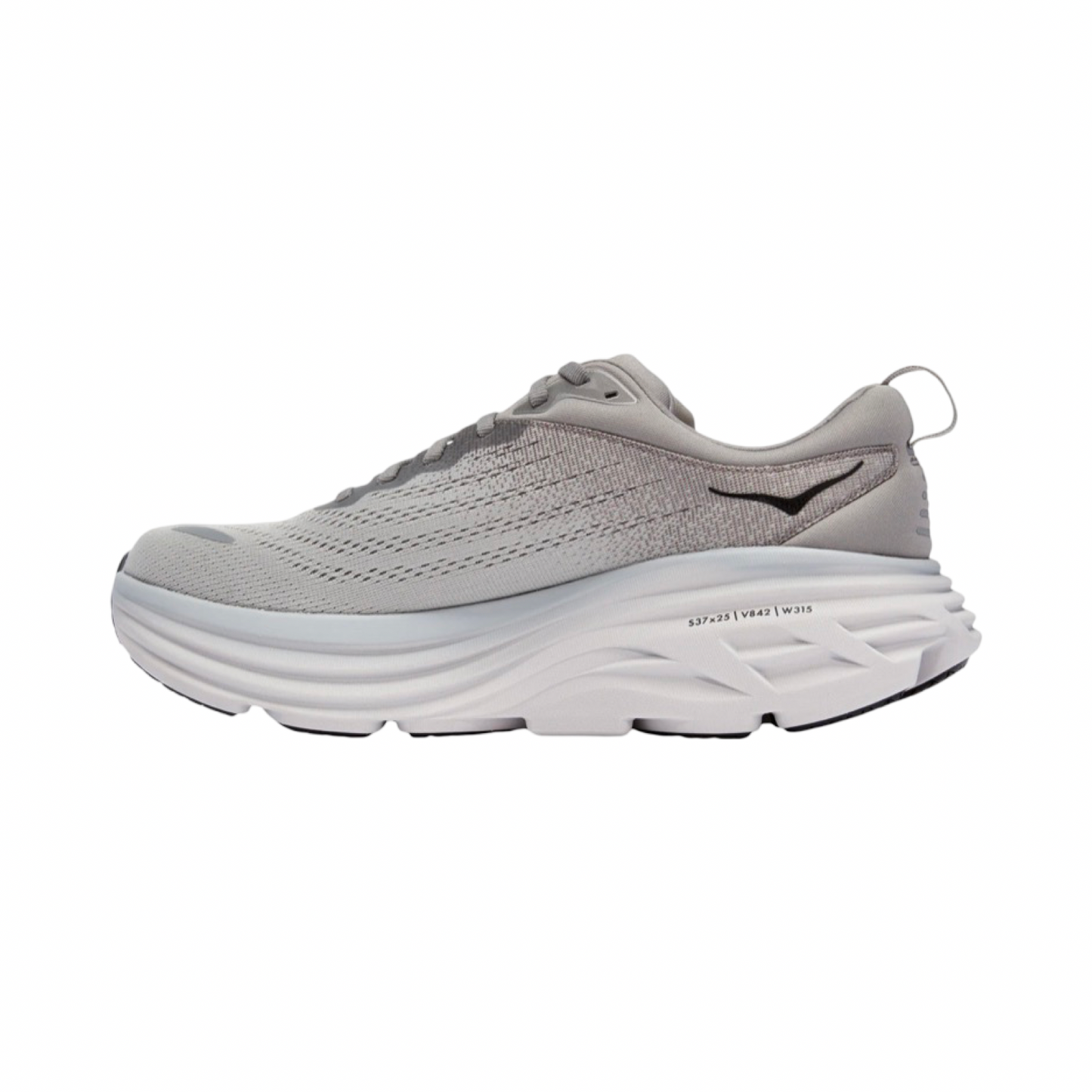 Men's Hoka Bondi 8 Shark X-Wide 4E Width Grey Black