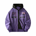 Kawasaki Need Speed Purple Black Hooded Utility Windbreaker