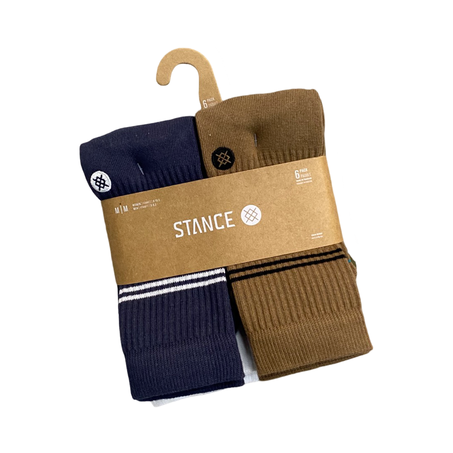 Stance Icon Basic Crew Socks 6 Pack Multi Colour