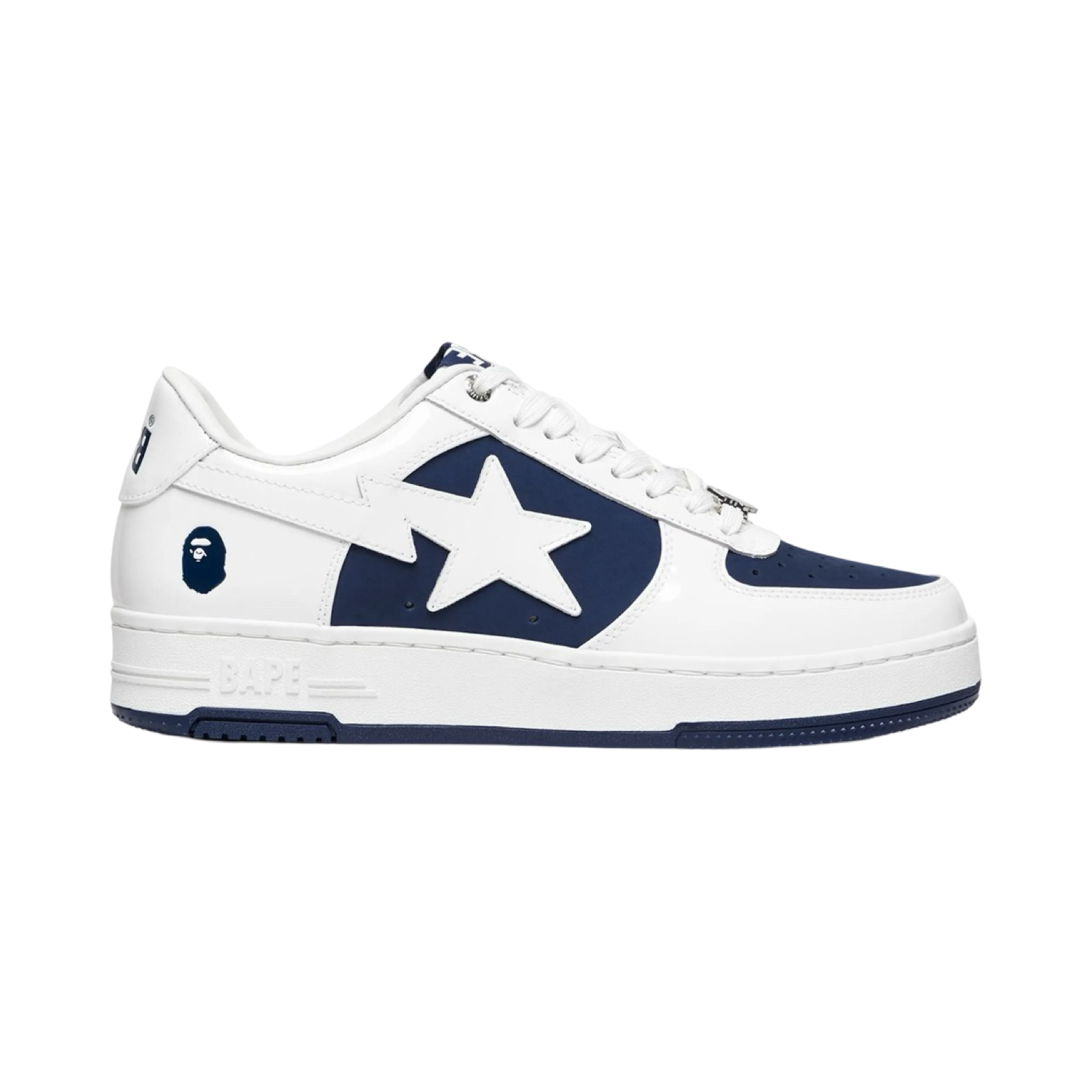 A Bathing Ape Bapesta #6 M2 Low Navy White