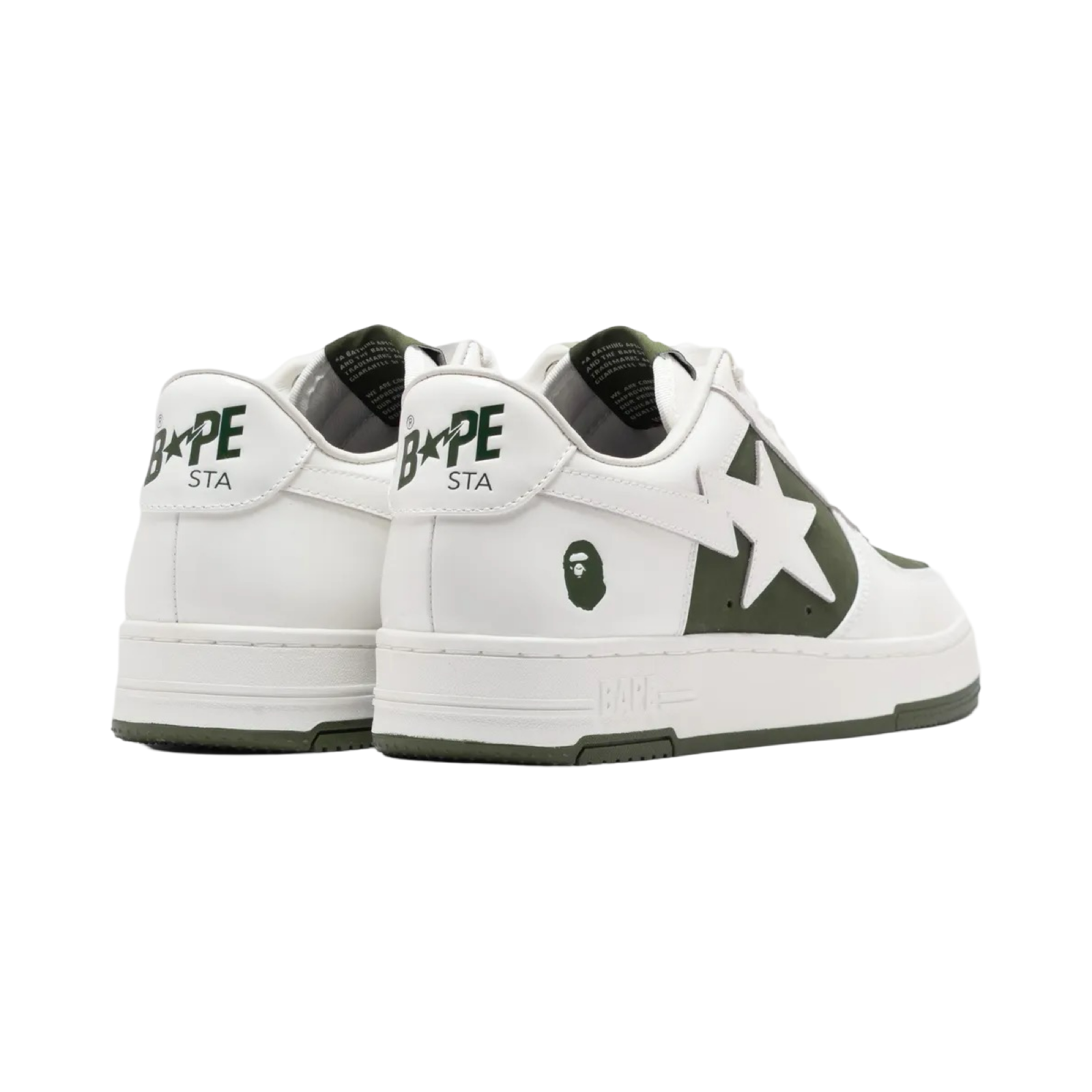 A Bathing Ape Bapesta #6 M2 Low Olive White