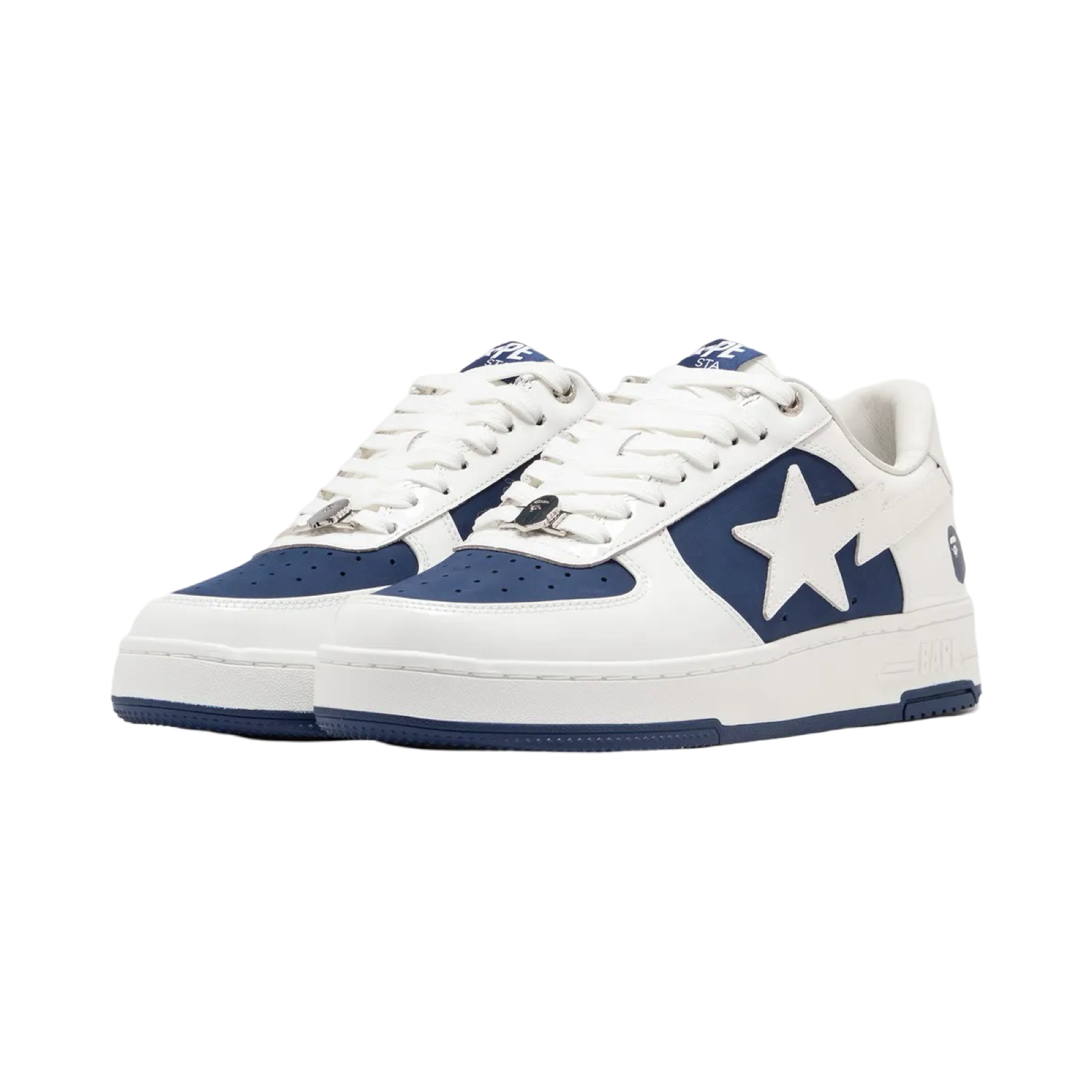 A Bathing Ape Bapesta #6 M2 Low Navy White