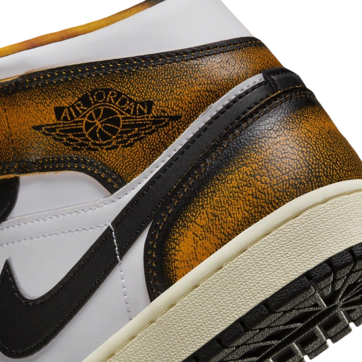 Air Jordan 1 Mid Orange Wear Away