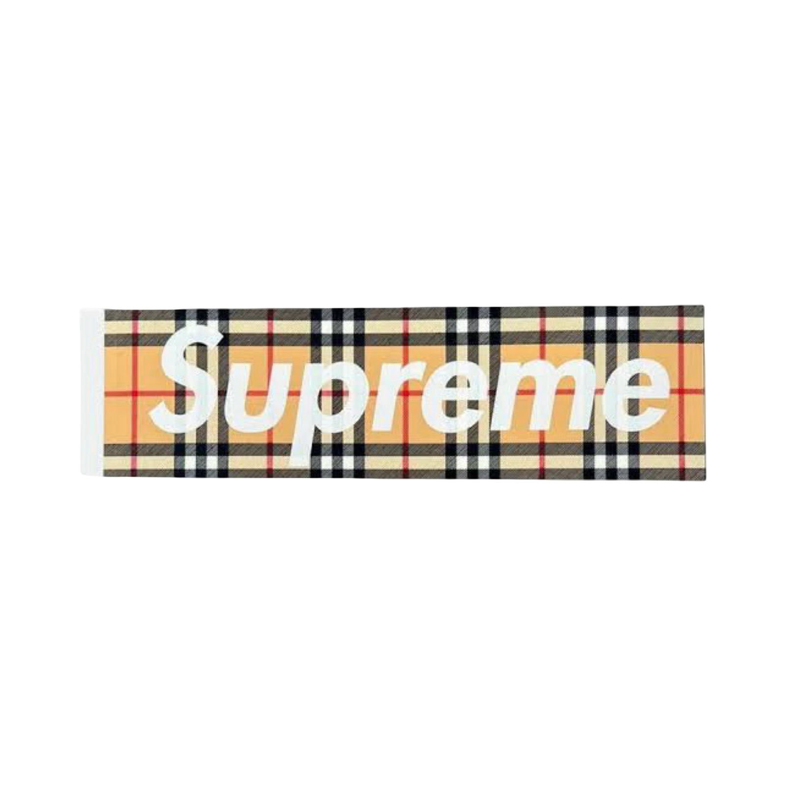 Supreme SS22 Burberry Beige Box Logo Sticker