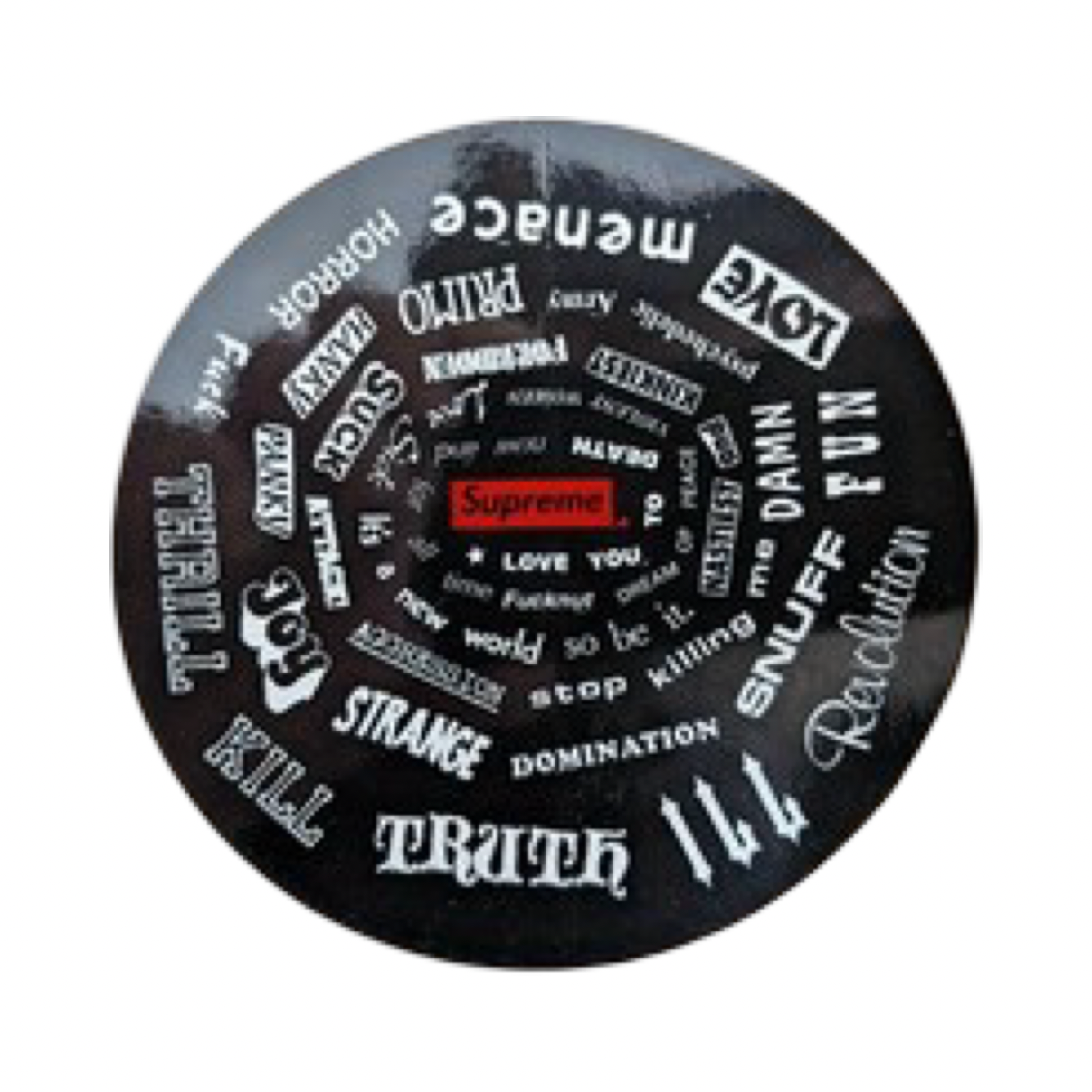 Supreme SS21 Spiral Sticker Black