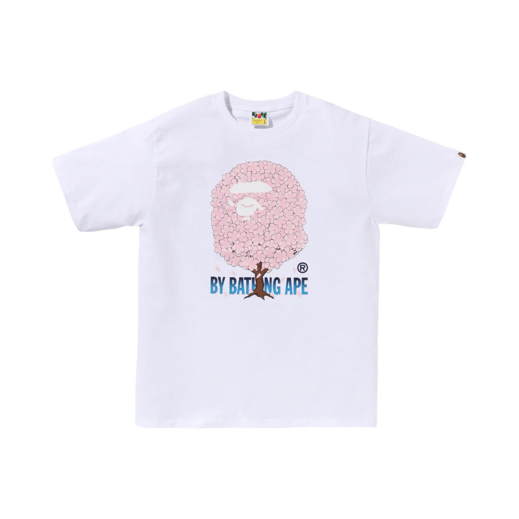 A Bathing Ape Head Sakura Ape #1 Tee White