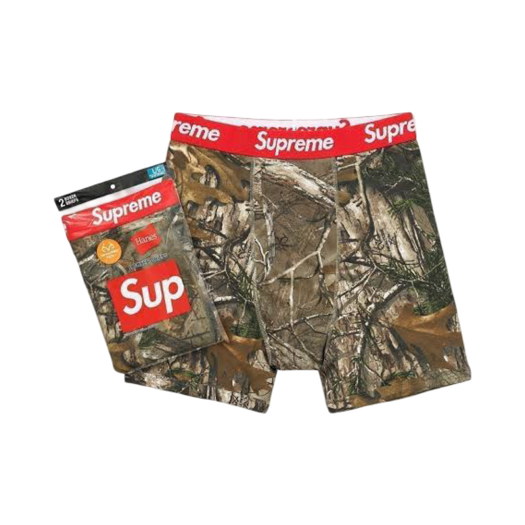 Supreme Hanes Boxer Briefs (2 Pack) Real Tree SS21