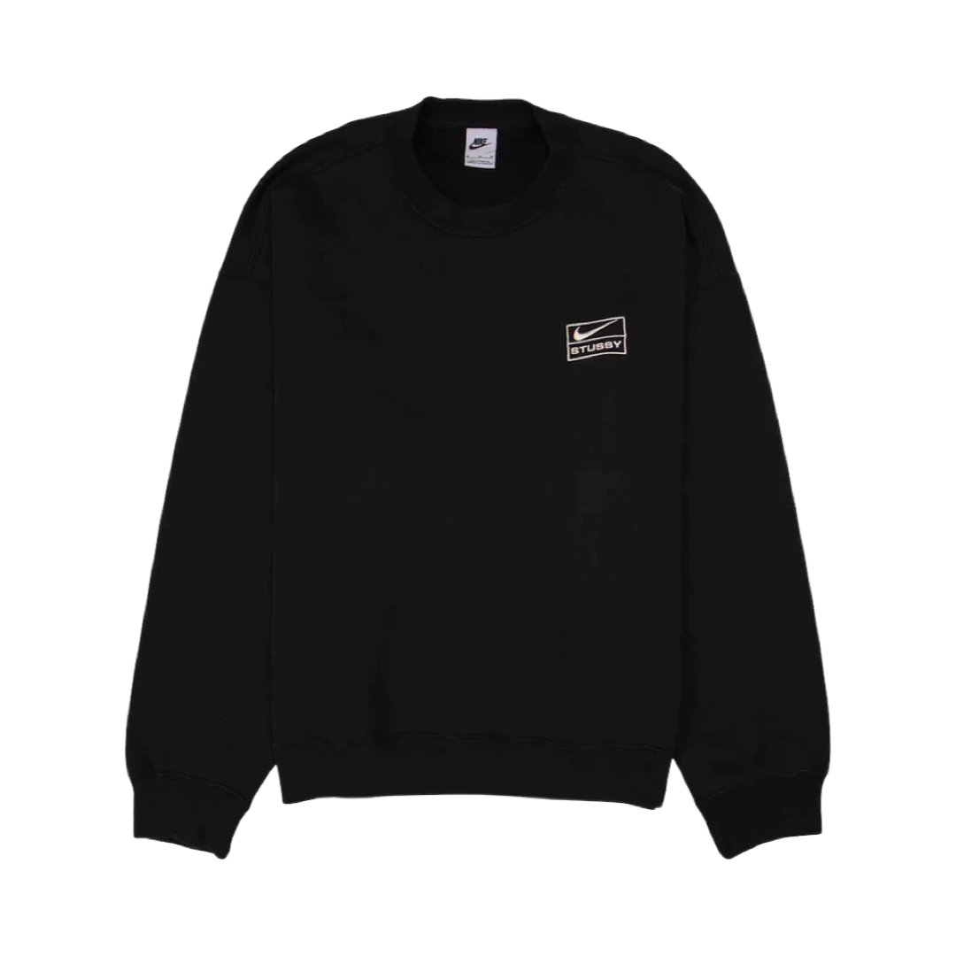 Stussy x Nike Wash Crew Sweatshirt Black Sail