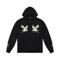 MEDM Crane Hoodie Black White