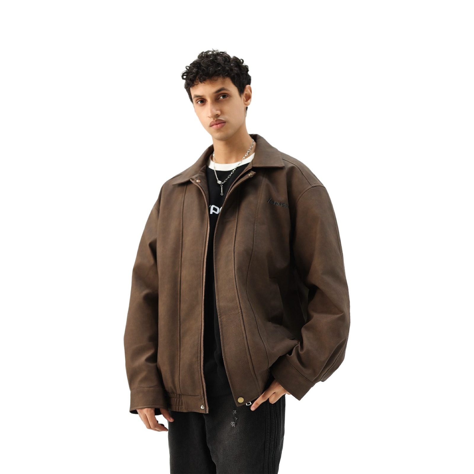 Kawasaki Lifestyle Jacket Brown