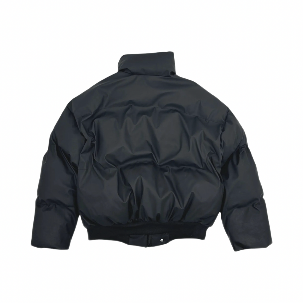 Kawasaki Logo Puffer Jacket Black White
