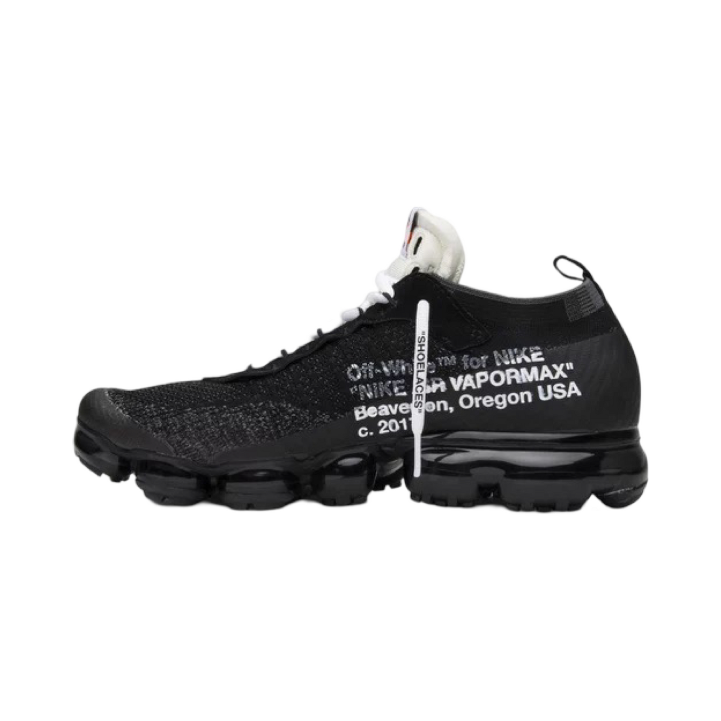 Off White x Nike Air Max Vapormax FK Flyknit Black White Clear