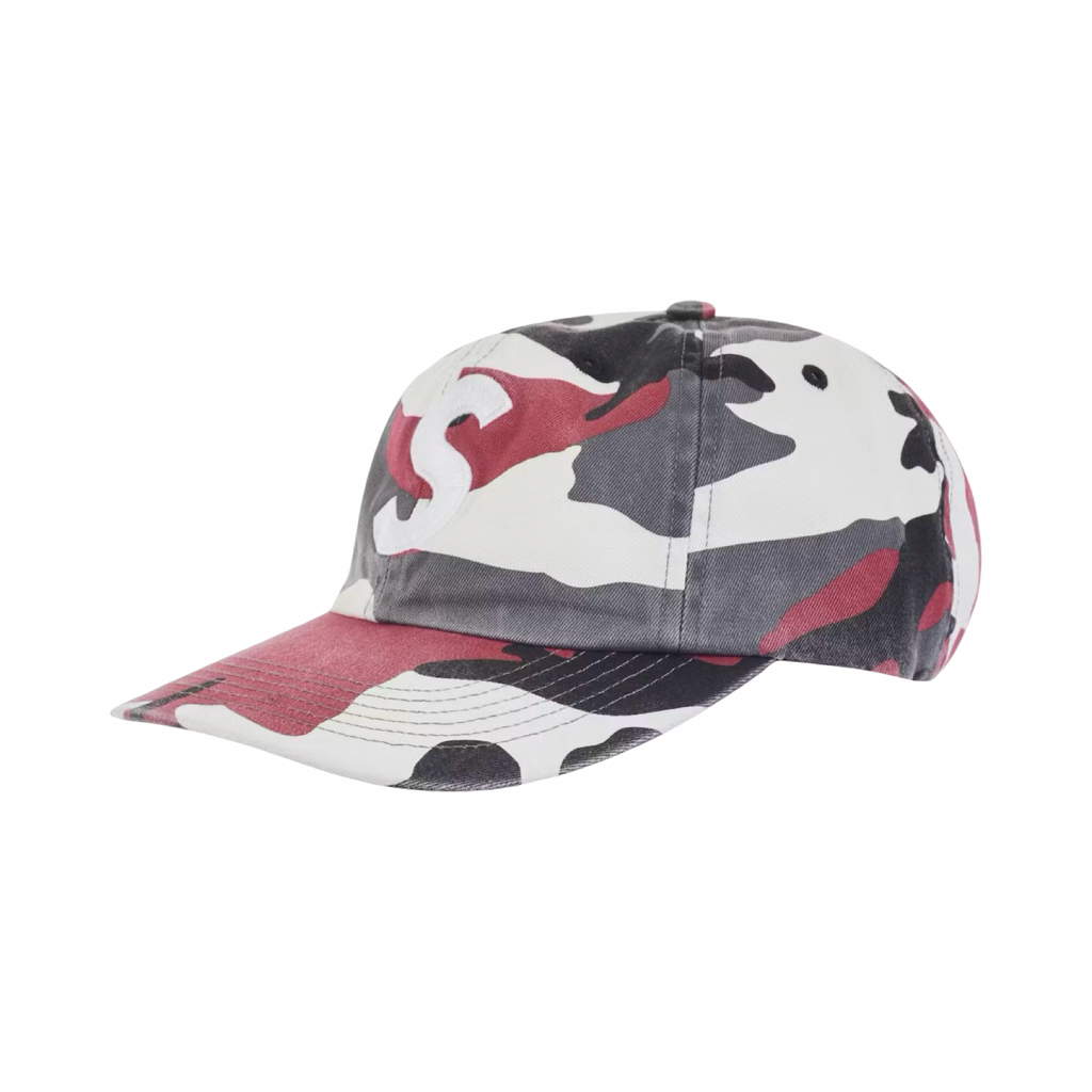 Supreme FW23 Pigment Coated Canvas S Logo 6 Panel Red Camo