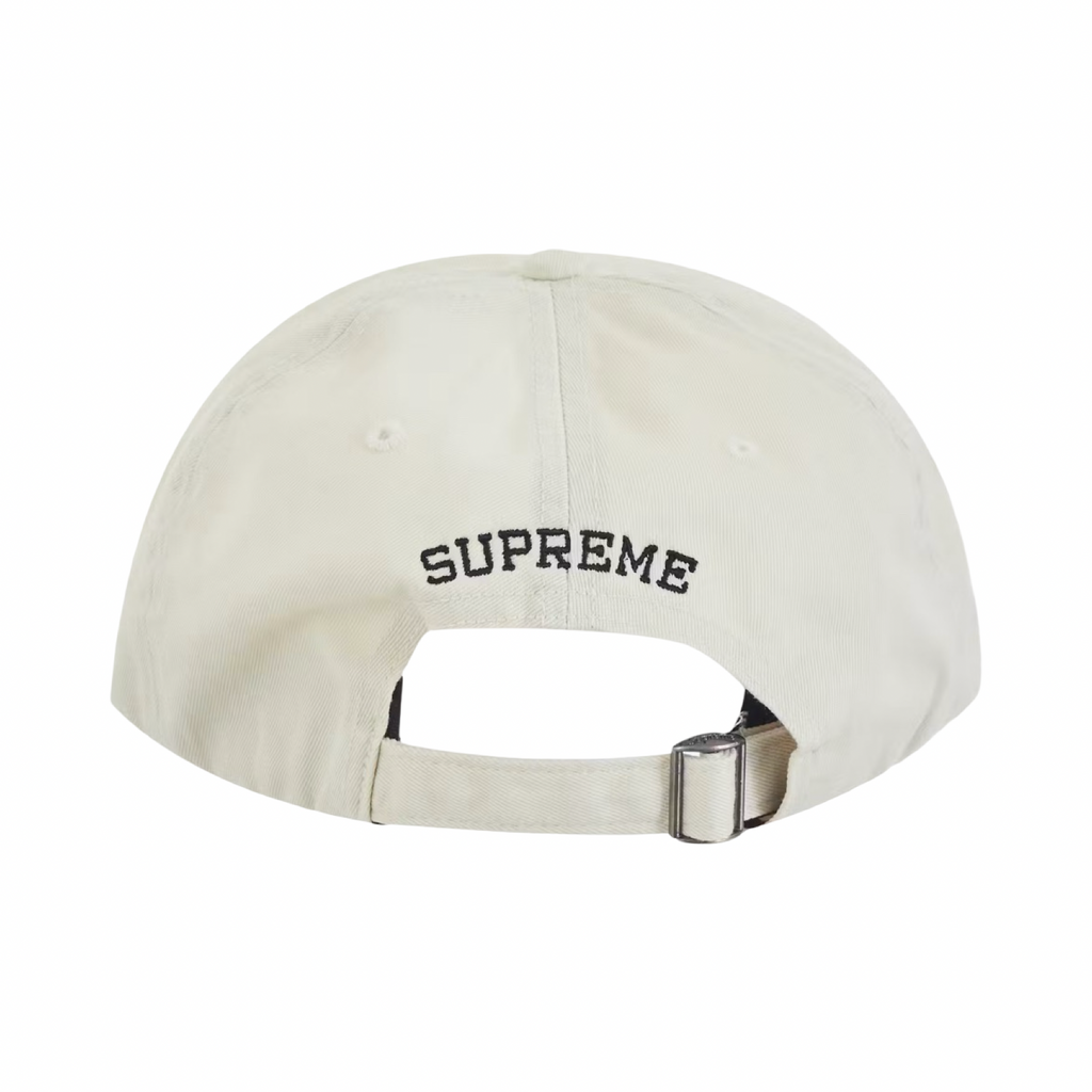Supreme FW23 Pigment Coated Canvas S Logo 6 Panel Cap Natural