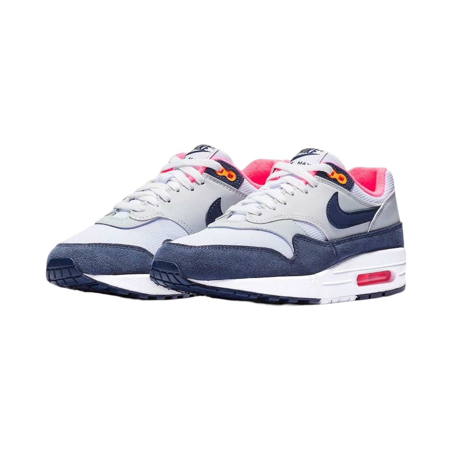 Women's Nike Air Max 1 Pure Platinum Midnight Navy Racer Pink