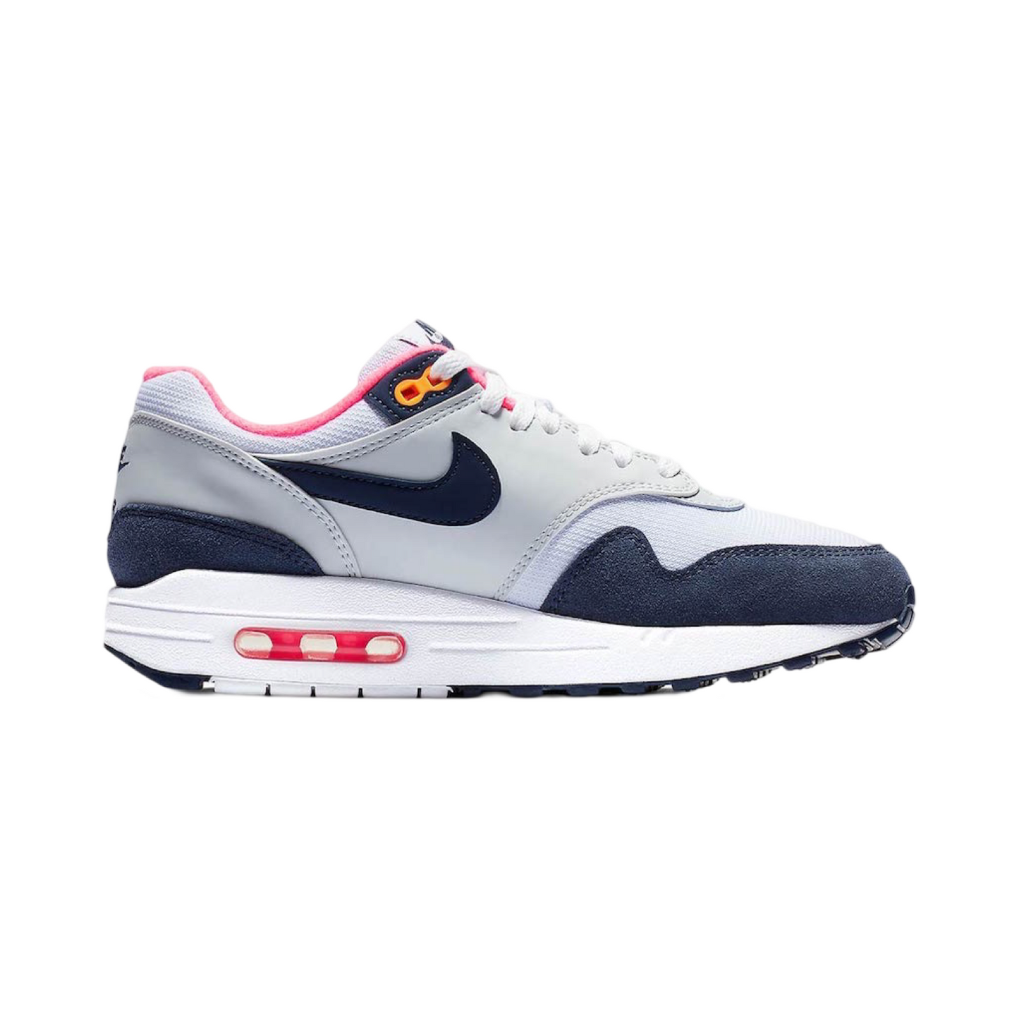 Women's Nike Air Max 1 Pure Platinum Midnight Navy Racer Pink