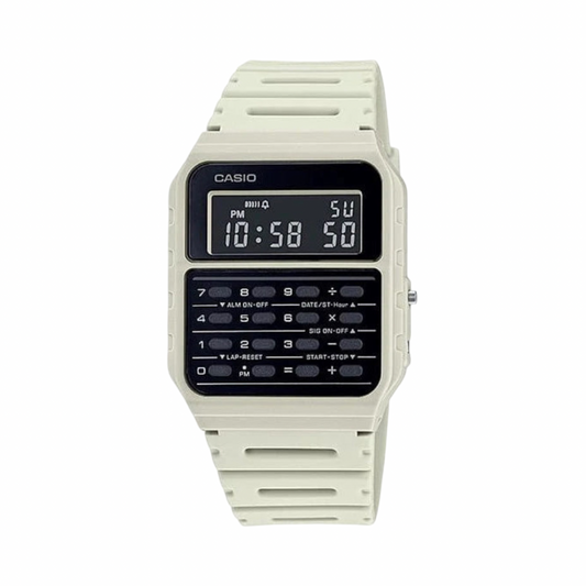 Casio Digital Watch Calculator White Black