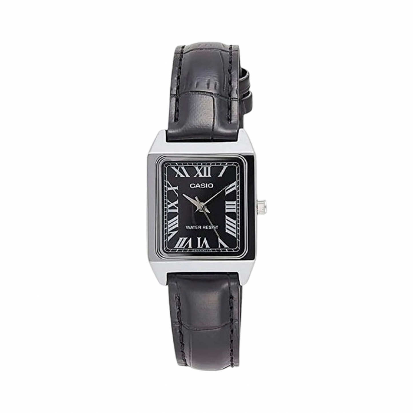 Casio Ladies Classic LTPV007L-7B1  Analogue Watch Silver Black Black Leather Band