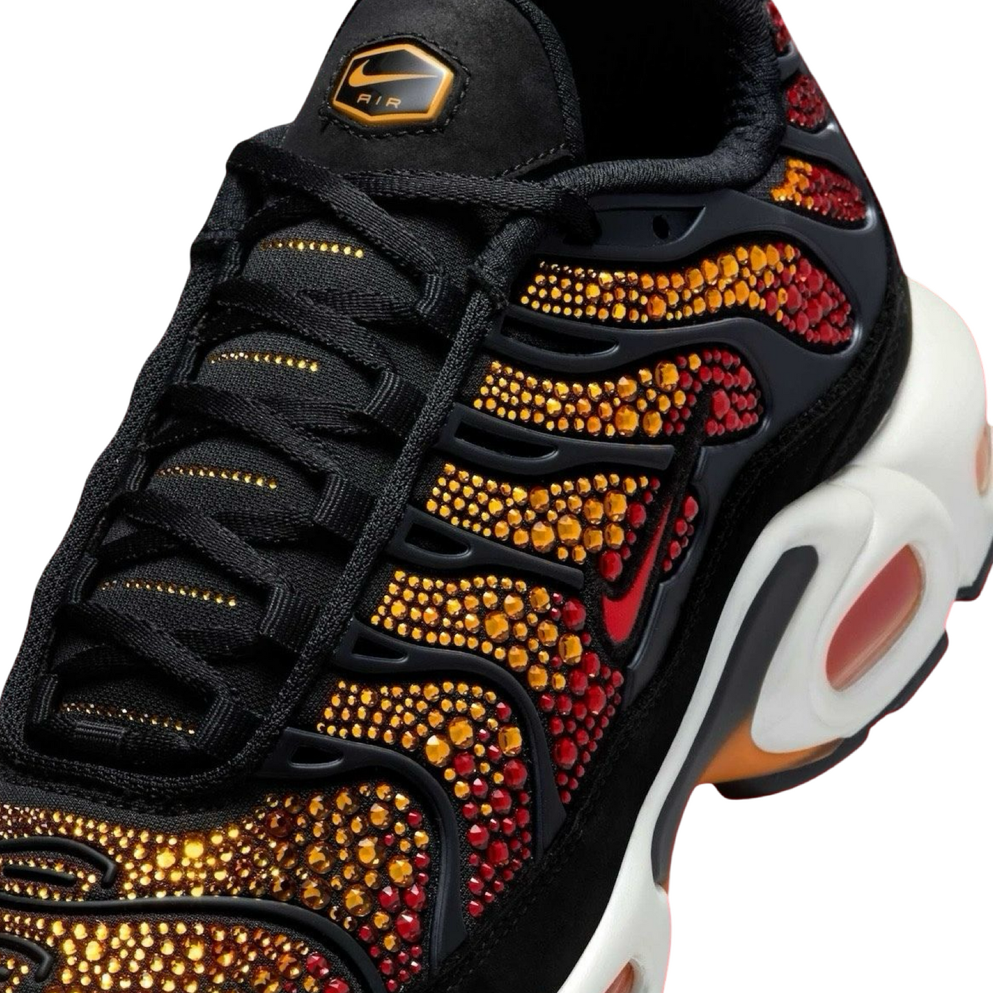 Women's Nike Air Max Plus TN x Swarovski Black Fired Red Pimento