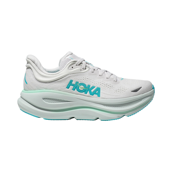 Women's Hoka Bondi 9 B Width White Frost Cielo Blue
