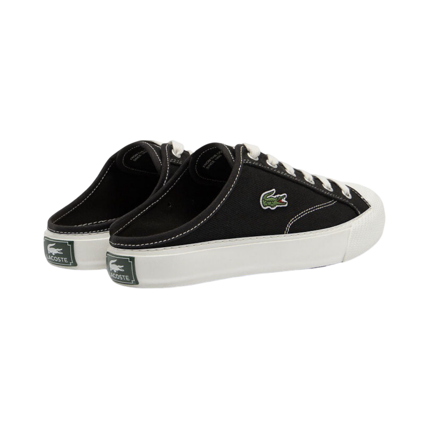 Lacoste Women’s Backcourt Mule 124 Black Off White