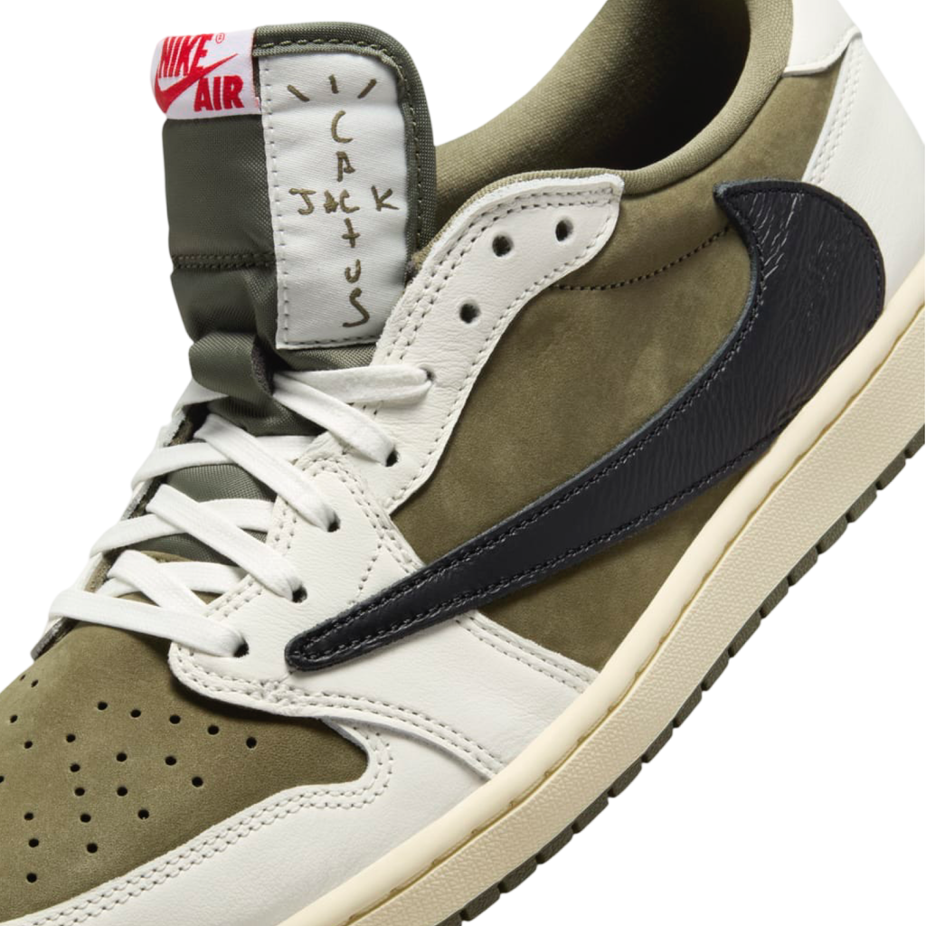 Air Jordan 1 Low OG x Travis Scott Medium Olive Black White DM7866-200