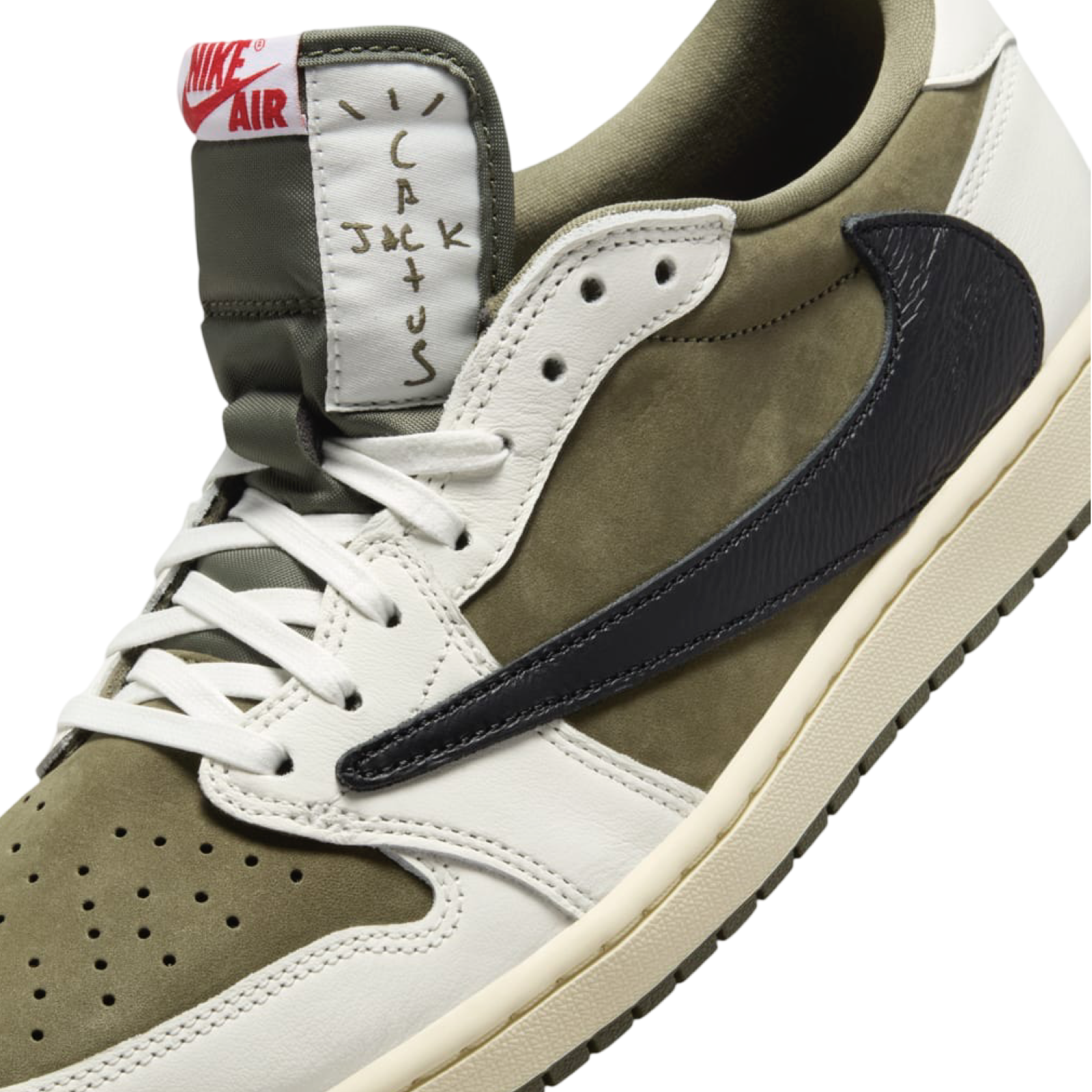 Air Jordan 1 Low OG x Travis Scott Medium Olive Black White DM7866-200