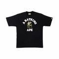 A Bathing Ape Bape College Yellow Camo Black Tee