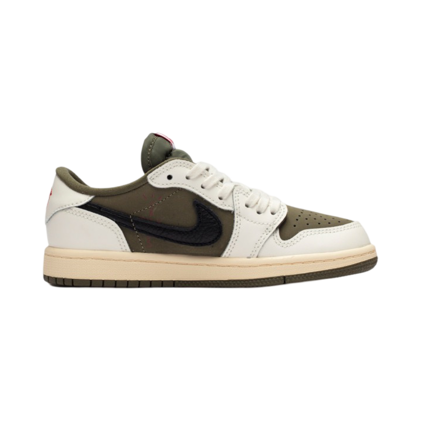 Kids Air Jordan 1 Low OG SP (PS) x Travis Scott Medium Olive Black White