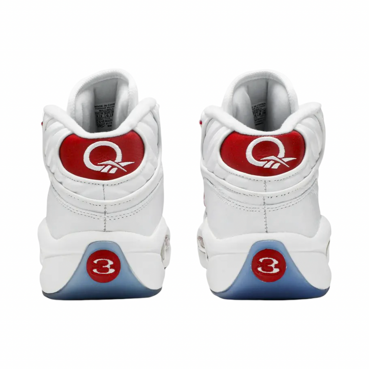 Reebok Question Mid Pearlized White Red