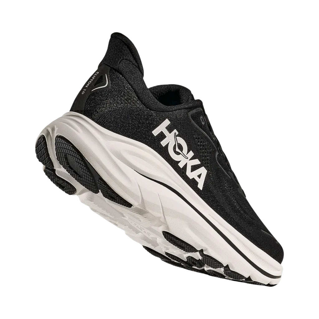 Men's Hoka Clifton 10 D Width Black White