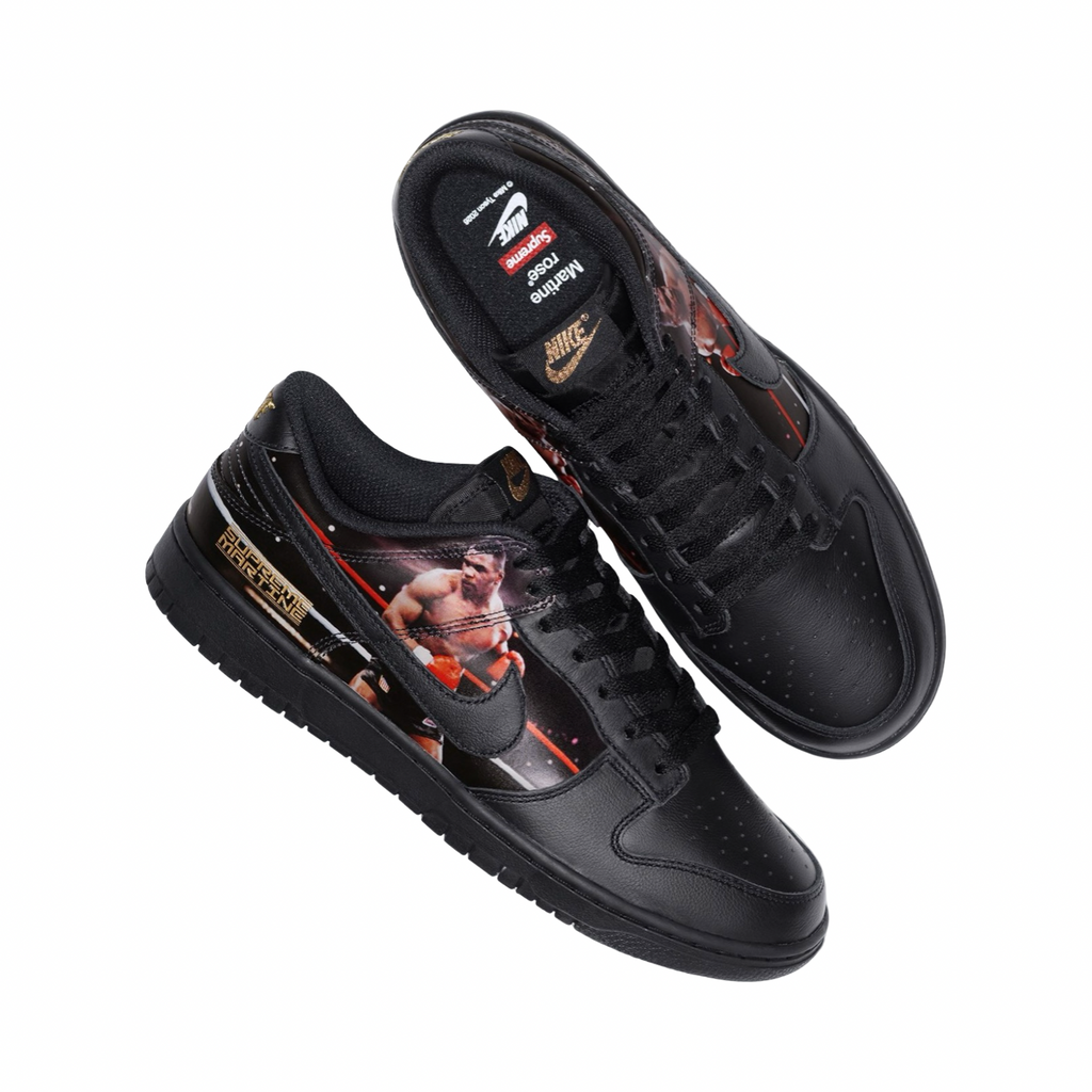 Supreme x Martine Rose Mike Tyson x Nike Dunk Low Black Black White JA1868-001