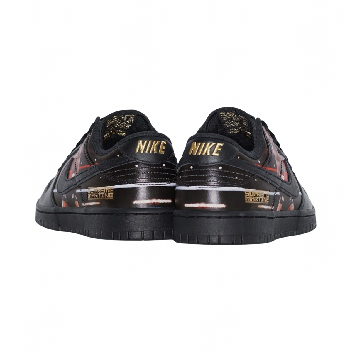Supreme x Martine Rose Mike Tyson x Nike Dunk Low Black Black White JA1868-001