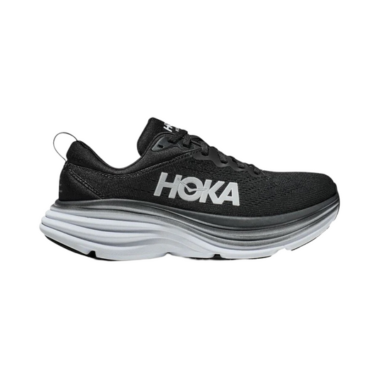 Men's Hoka Bondi 8 2E Width Black White