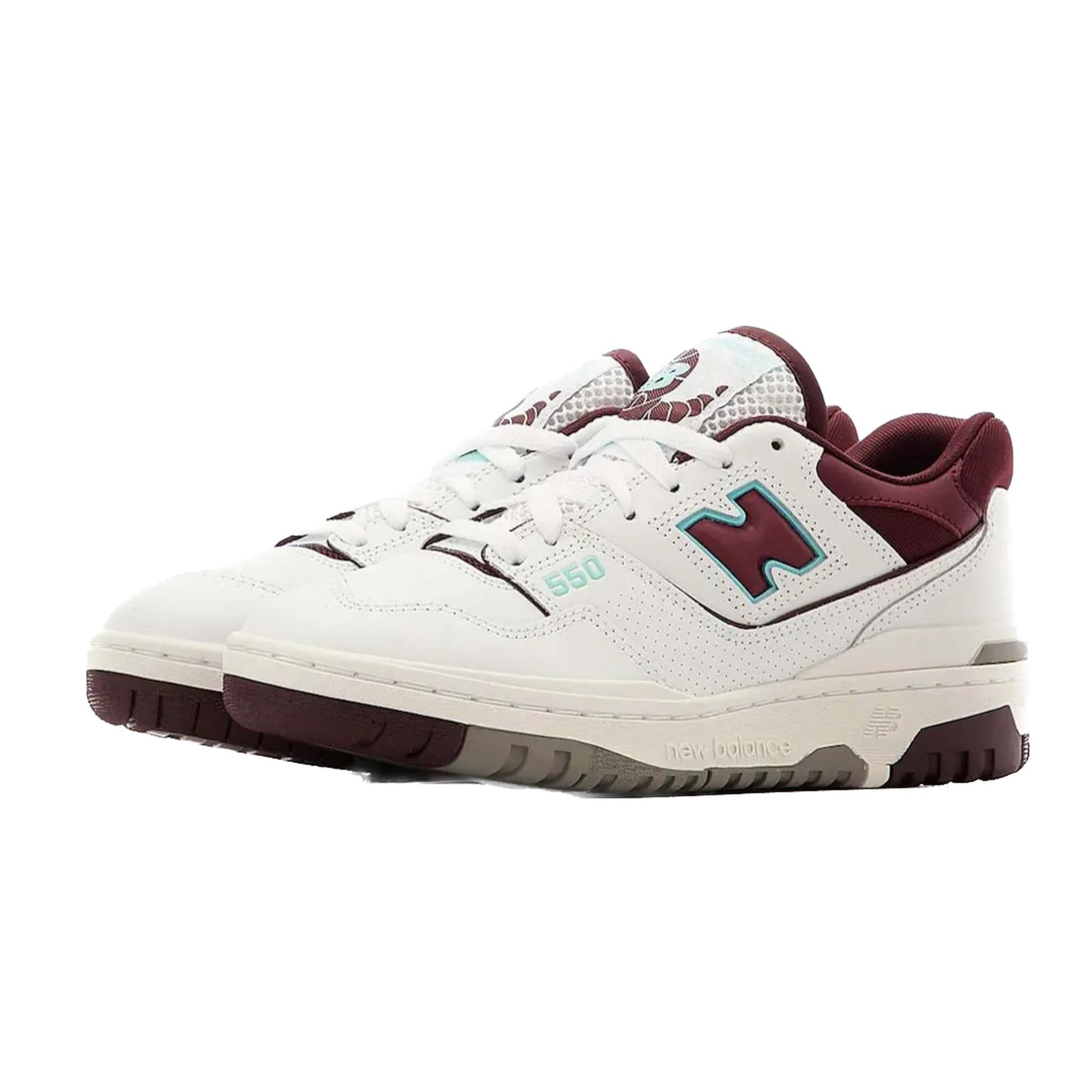 New Balance 550 Burgundy Cyan