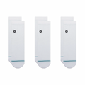 Stance Icon Quarter Socks 3 Pack White White