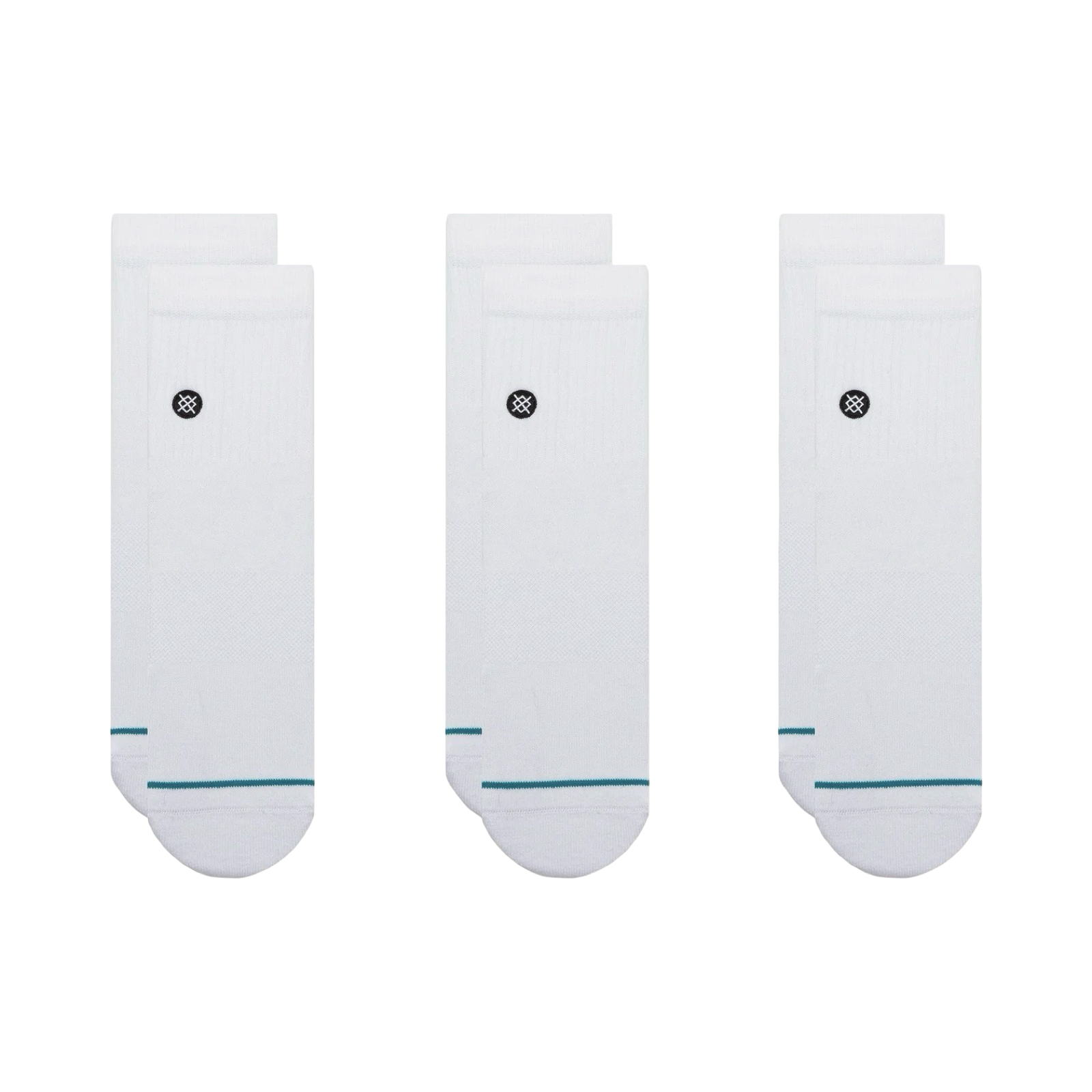 Stance Icon Quarter Socks 3 Pack White White