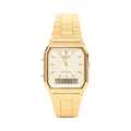 Men's Casio Quartz Duo Trendy Dual Time AQ230GA-9DMQ Gold White Watch