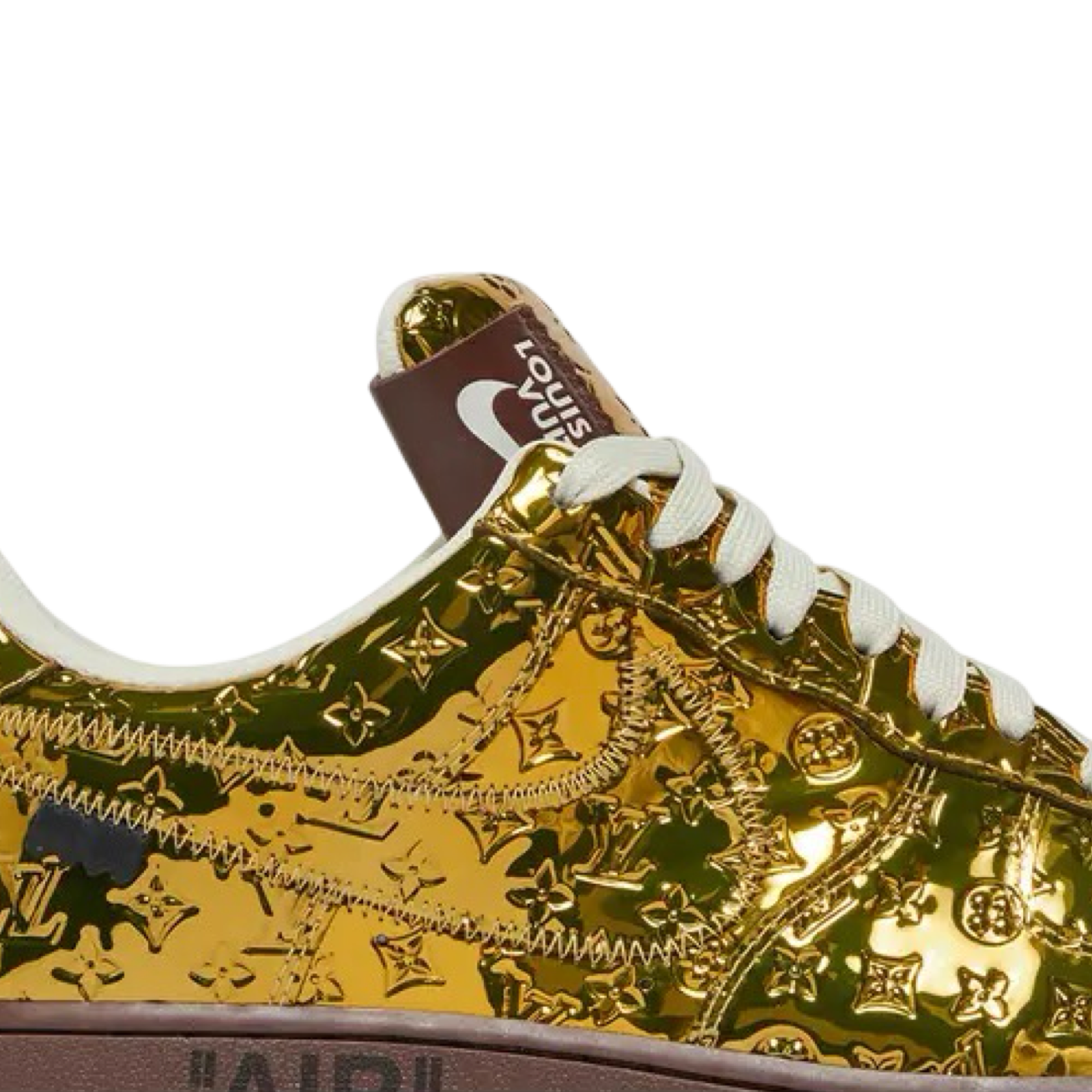 Louis Vuitton Nike Air Force 1 Low By Virgil Abloh Metallic Gold