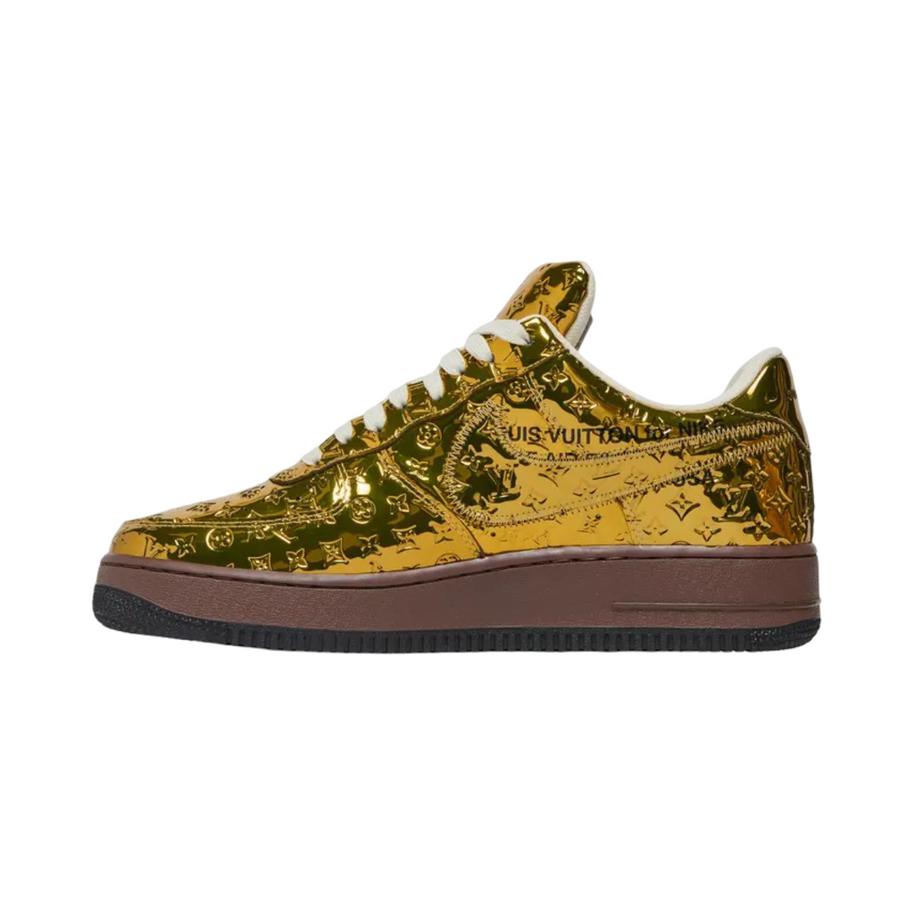 Louis Vuitton Nike Air Force 1 Low By Virgil Abloh Metallic Gold