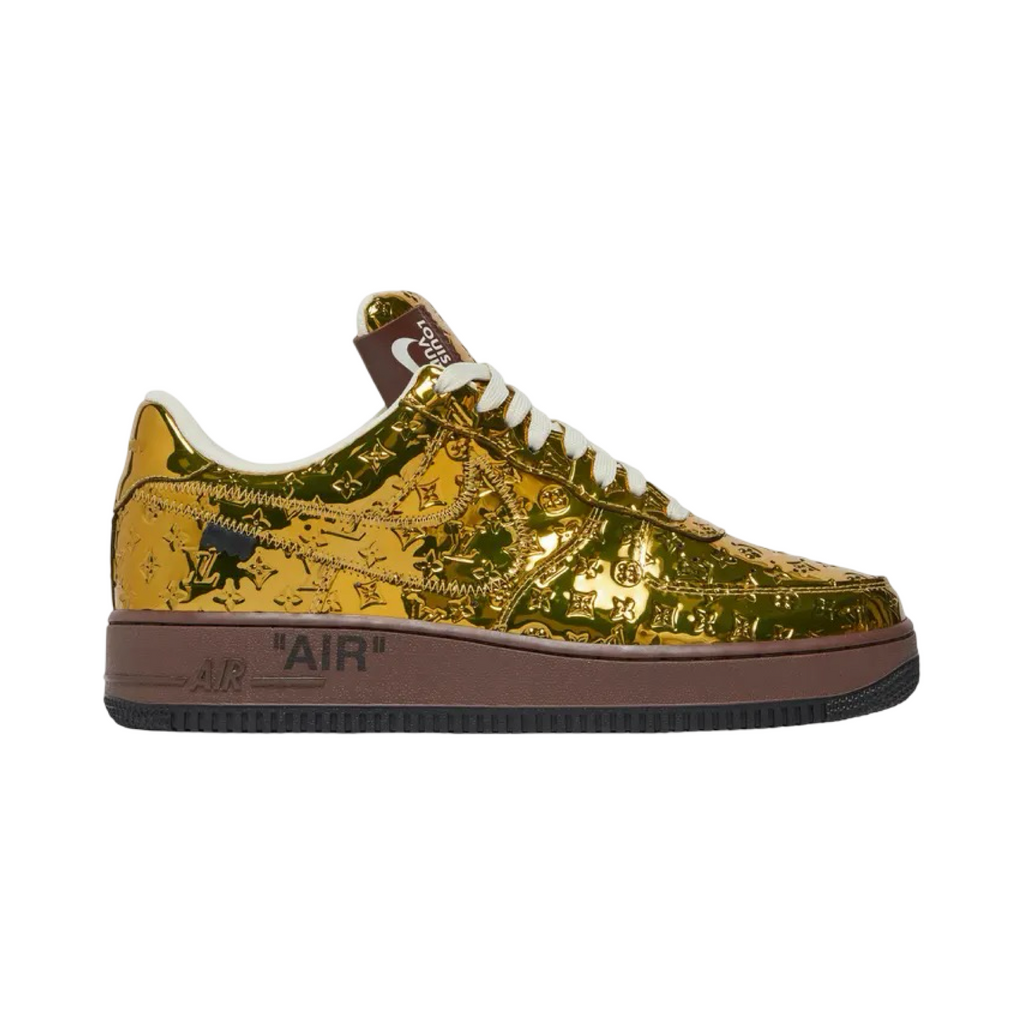 Louis Vuitton Nike Air Force 1 Low By Virgil Abloh Metallic Gold