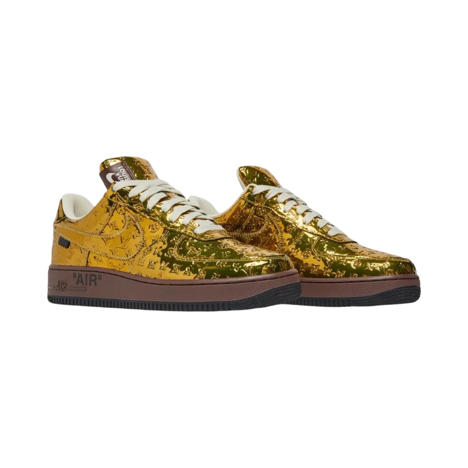 Louis Vuitton Nike Air Force 1 Low By Virgil Abloh Metallic Gold