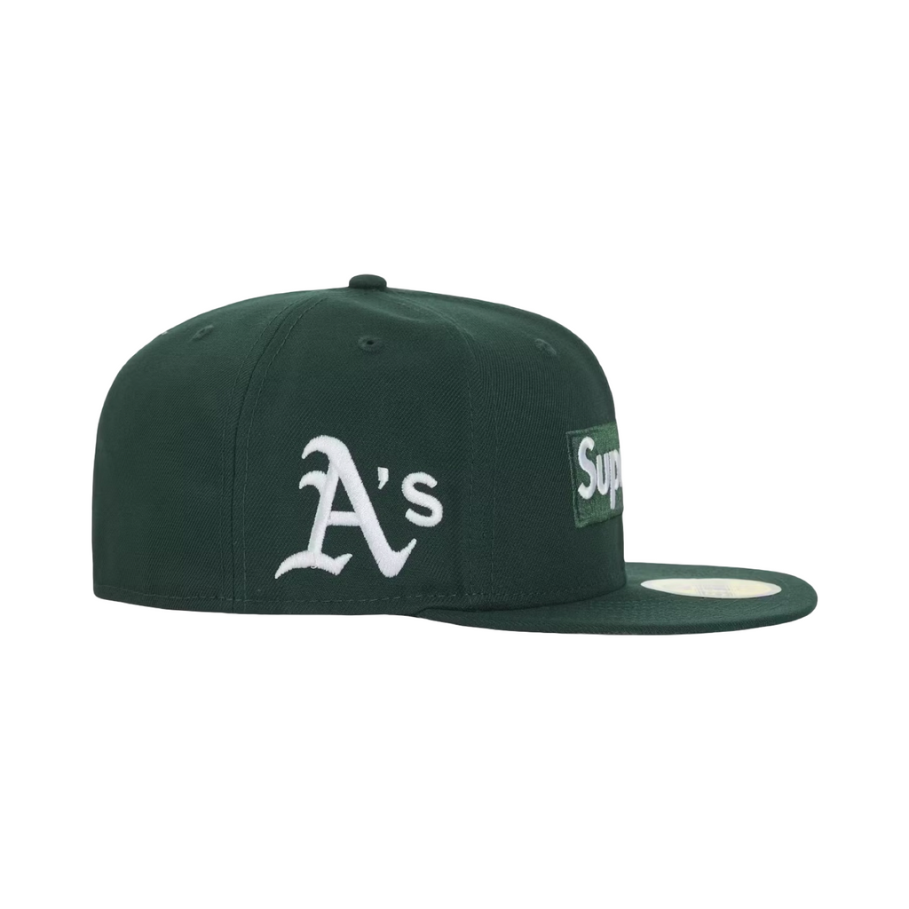 Supreme x New Era 5950 Oakland A's Athletics Caps FW25 Green White