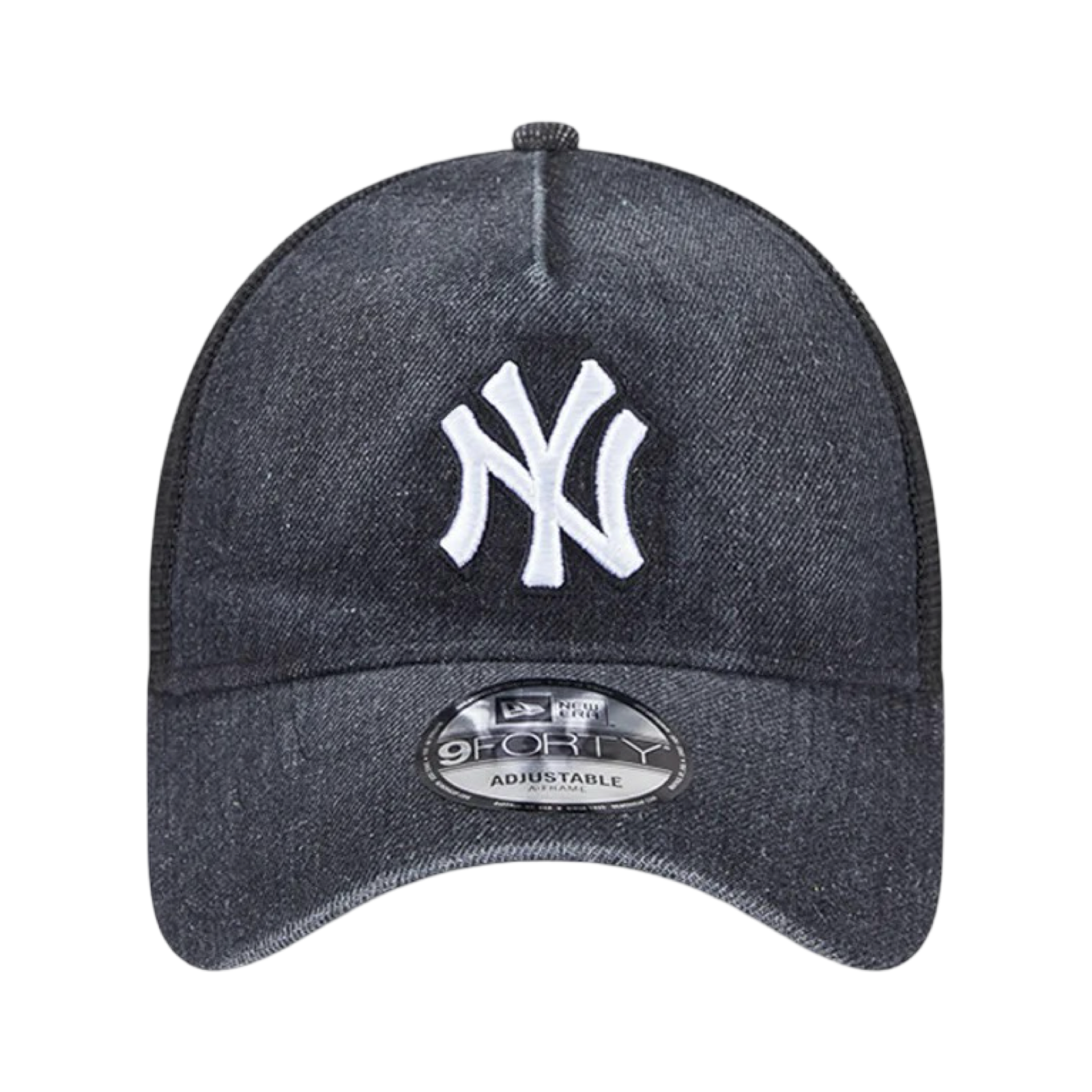 New Era 940 Trucker Washed Denim Snapback New York Yankees Black Cap