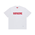 Supreme Twill Applique Short Sleeve Top FW24 White Red